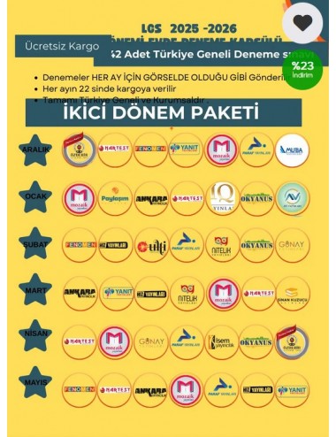 2. Dönem Lgs Türkiye Geneli Deneme Aboneligi